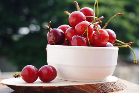 Cherry fruit on a nature background