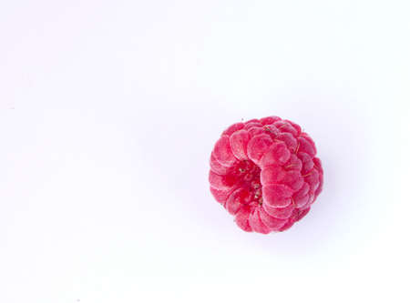 raspberry close up on the white background