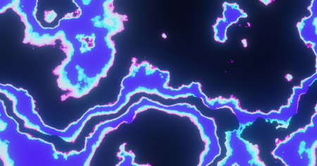 Abstraction of waves of electricity on metal 3d-rendering