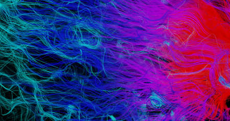 Abstract multi-colored background of threads 3d renderingの写真素材