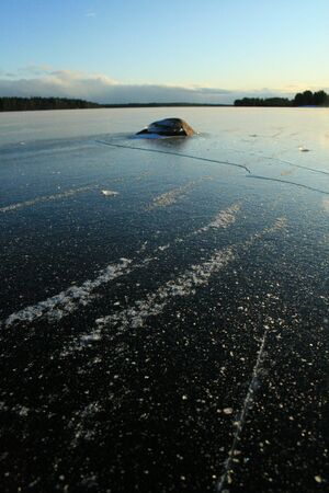 Frozen lake
