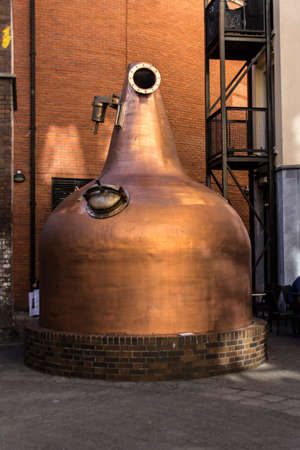 Characteristic copper pot in the courtyard of the Jameson distilleryのeditorial素材