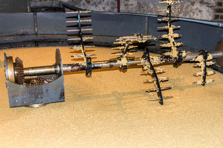Pot for mash turn at Old Jameson Distillery in Dublinのeditorial素材