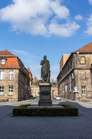Statue of Jean Paul also known as Johann Paul Friedrich Richter who was a German Romantic writer and was best known for his humorous novels and storiesのeditorial素材
