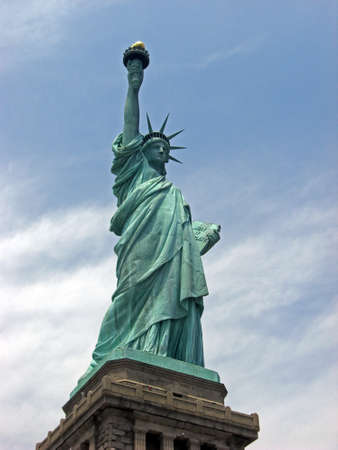 Statue of Liberty on Liberty Island in New York Harbor in New York City a symbol of freedom and of the famous sites in the Unites Statesの写真素材