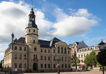 The town hall of Crimmitschau is located on the market place and is occupied by the municipality, the history of the building goes back to 1414のeditorial素材