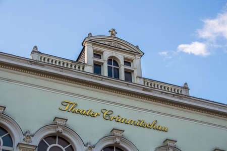The theater of Crimmitschau was built in 1883 and is located close to the Sankt Laurentius Church, the building with a maximum capacity of 550 seats is used for theater, concerts and cabaretのeditorial素材
