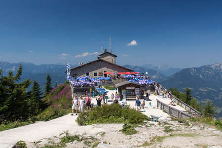 The Kehlsteinhaus also known as the Eagle's Nest on top of the Kehlstein at 1.834m is the formerly Hitler's home and southern headquarters, the Eagle's Nest is located close to Berchtesgadenのeditorial素材