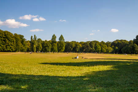 The Englischer Garten (English Garden) is a large public park in the centre of Munich, stretching from the city centre to the northeastern city limitsのeditorial素材