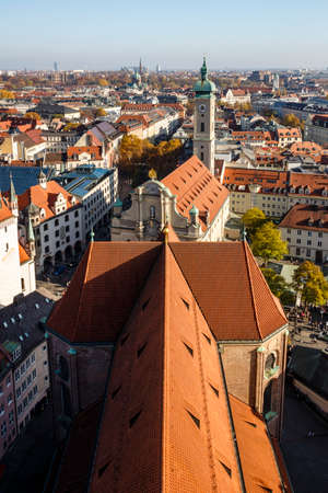Heiliggeistkirche is a Gothic hall church in Munich, originally belonging to the Hospice of the Holy Ghost (14th century)のeditorial素材