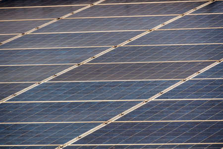 Solar collector on the roof of a building in Ruehstaedtの写真素材