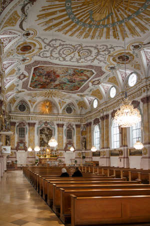 Munich, Germany - September 26, 2015: The Buergersaalkirche (Citizen's Hall Church) was built in 1709 and is a historical building in the inner city of Munichのeditorial素材