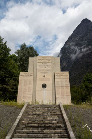 Le Bourg-d'Oisans, France - August 19, 2019: Memorial Marquis de l'Oisans in the French Alps close to Le Bourg-d'Oisansのeditorial素材