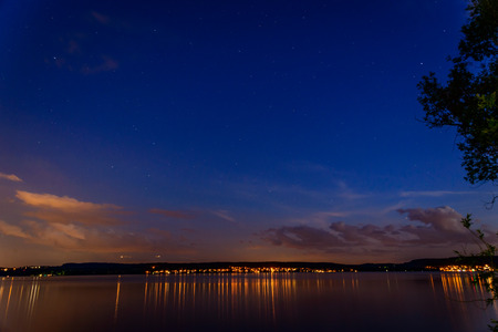 The nights at Lake Constance in Summer are famous for the warm and really calm air.の写真素材