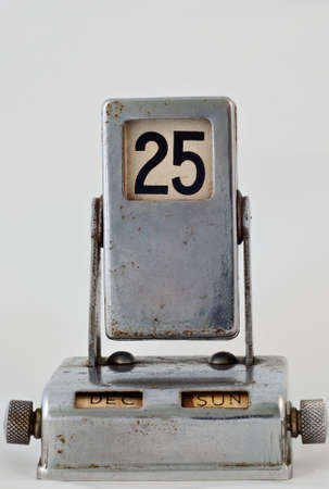 A retro calendar shows that it is  dayの写真素材