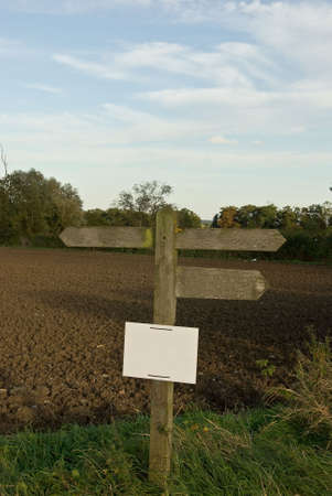 An interesting rural sign left blank for your useの写真素材