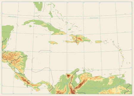 Vector Of The Caribbean Physical Map No ID 126811506 Royalty Free Cartarium181200553