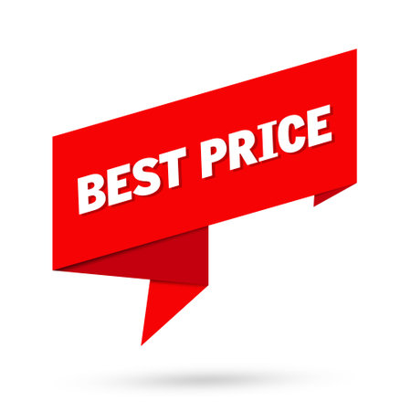 Best price sign. Best price paper origami speech bubble. Best price tag. Best price banner. Vector illustration.のイラスト素材