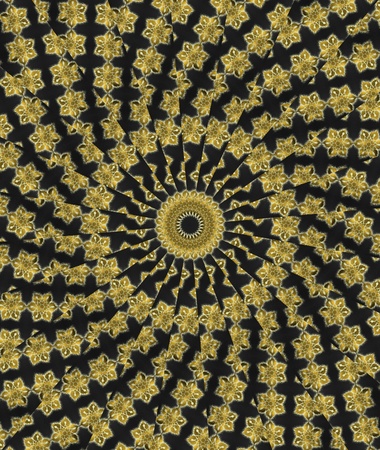 gold on the black abstract