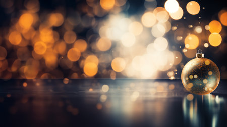 Illuminated decoration in darkness reflects the festive mood of the night. Macro photography captures the defocused light, adding to the celebration. No people present.の素材