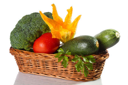 Vegetables on a white background の写真素材