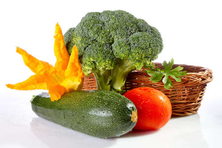 Vegetables on a white background の写真素材