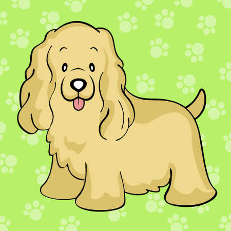 Cocker spaniel buffのイラスト素材