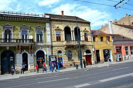 Typical urban landscape in Cluj-Napoca, Transylvaniaのeditorial素材