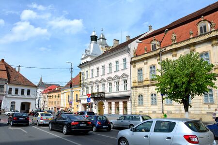 Typical urban landscape in the center of Cluj-Napocaのeditorial素材