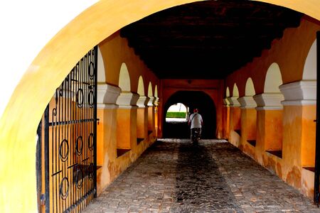 Entrance in the fortified church Harman (Honigburg), Transylvaniaのeditorial素材