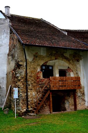 Inside the fortified church Harman, Transylvaniaの写真素材