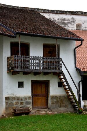 Inside the fortified church Harman, Transylvaniaの写真素材