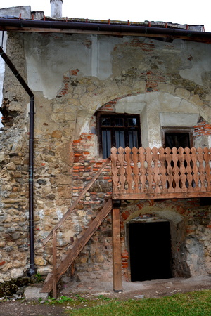 Inside the fortified church Harman, Transylvaniaの写真素材