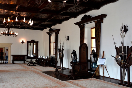 Medieval fortress in the town Fagaras, Transylvaniaのeditorial素材