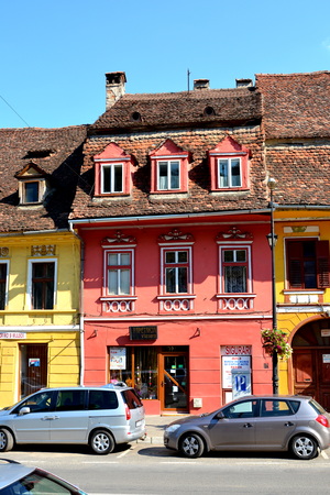Typical houses in center of the medieval town Sighisoara