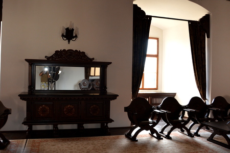 Castle Fagaras, Construction of the fortress began in 1310, over an old fortification of earth and wood dating from the twelfth century. The purpose of building the city was essentially strategic, more precisely in defense of southern Transylvania incursiのeditorial素材