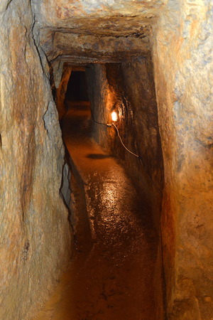 Roman tunnel in the village Rosia Montana, gold mine, Transylvania. Rosia Montana is a commune of Alba County in the Apuseni Mountains of western Transylvania, Romania.The rich mineral resources of the area have been exploited since Roman times or before.のeditorial素材