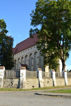Saschiz fortified church is a fortified church in Keisd, in the Transylvania region of Romania.の写真素材