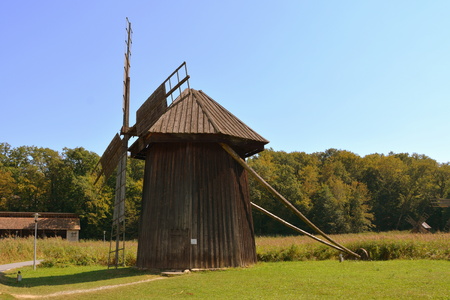 Peasant Museum in Dumbrava Sibiului, Transylvania In Dumbrava Sibiului;Romanian Peasant Museum with many pieces of inventory of a peasant.のeditorial素材