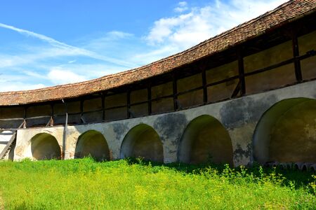 Fortified medieval church in Vineyard Valley, Transylvania Valea Viilor fortified church is a Lutheran fortified church in Valea Viilor (Wurmloch), Sibiu County, in the Transylvania region of Romania. It was built by the ethnic German Transylvanian Saxon の写真素材