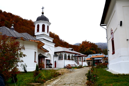 Suzana Monastery was built in 1740 and rebuilt in 1840 and 1880 to 1882). Is composed by assembly of the church Saint Nicholas (1840, 1880-1882), the chapel Theotokos (1880-1882), the cells inside of the site (about 1840) and outside courtyard (late ninetの写真素材