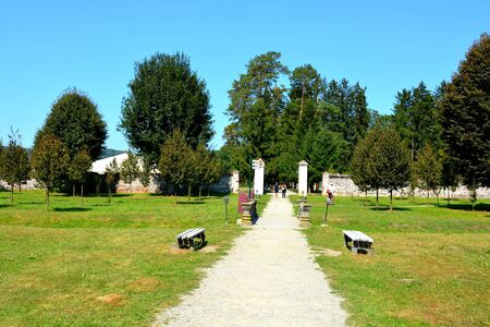 Park of Baron von Brukenthal Palace in Avrig, Transylvania In Avrig there are a collection of historical monuments.Centuries XI - XVI.のeditorial素材