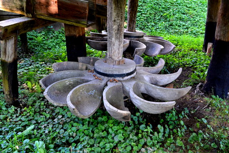 Peasant Museum in Dumbrava Sibiului, Transylvania In Dumbrava Sibiului;Romanian Peasant Museum with many pieces of inventory of a peasant.のeditorial素材