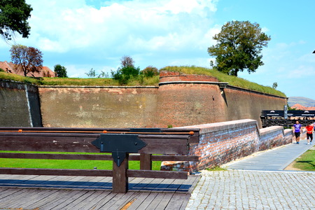 Medieval fortress Alba Iulia, Transylvania. The modern city is located near the site of the important Dacian political, economic and social centre of Apulon, which was mentioned by the ancient Greek geographer Ptolemy. Alba Iulia is an important romanian のeditorial素材