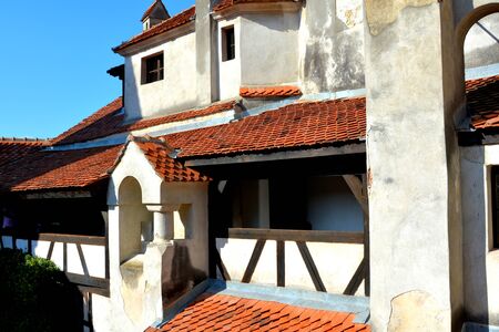 Bran castle, home of Dracula, Brasov, Transylvania The medieval Bran Castle, which was once besieged by Vlad the Impaler, is a popular tourist destination, partly because it resembles the home of Dracula in Bram Stoke s famous novel.の写真素材