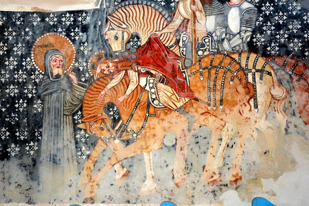 Interesting byzantine icons in the fortified medieval church in Dirjiu, Transylvania In Dirjiu there is an intersting fortified church.のeditorial素材