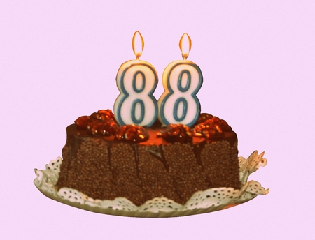 Cake for the 88-th anniversaryの写真素材