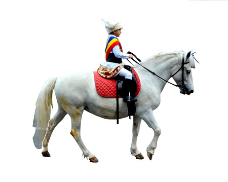 Horse during Juni parade. Riders celebrating of the day so call Juni mens. An millennial  romanian tradition in Brasov, Transylvania.のeditorial素材