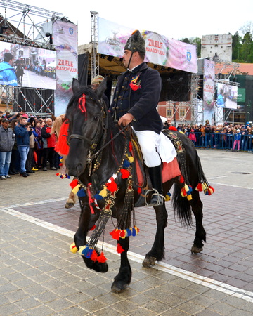 Riders during Brasov Juni paradeのeditorial素材