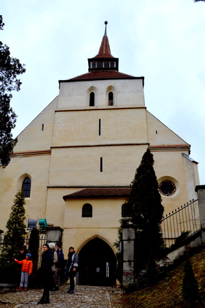 Old medieval saxon lutheran church in Sighisoara, Transylvania, Romaniaのeditorial素材